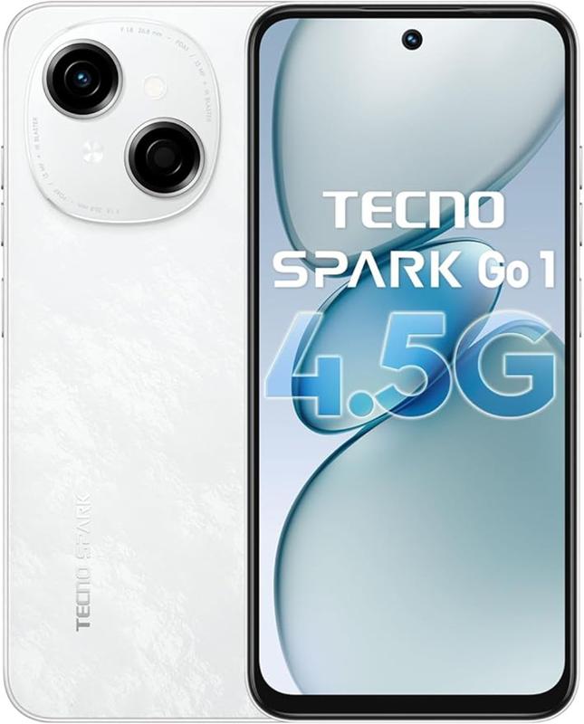 TECNO SPARK Go 1 KL 4 128GB ROM e 4GB RAM - BRANCO BRILHANTE